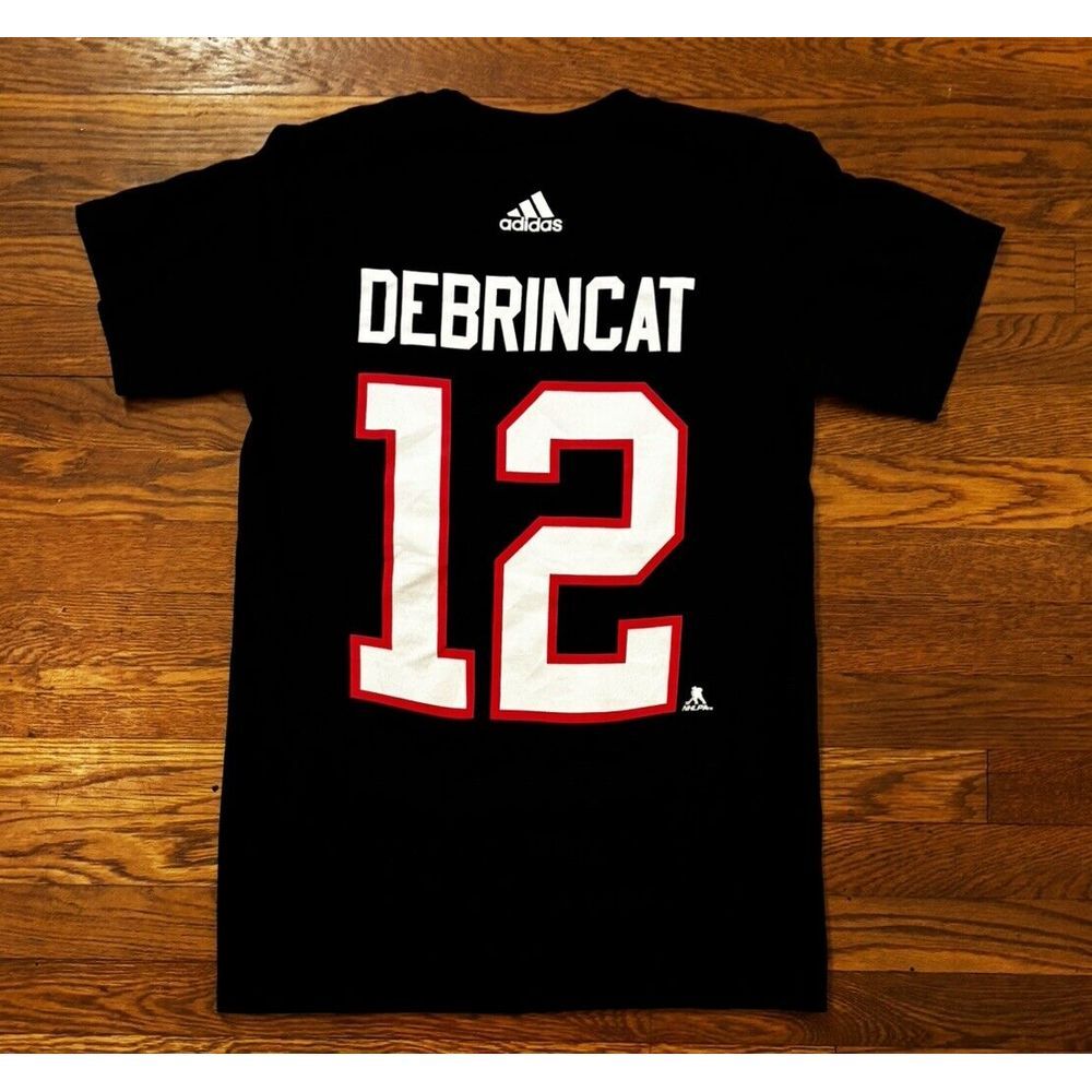 Alex Debrincat #12 Chicago Blackhawks Adidas Mens Small Jersey T-Shirt Shersey